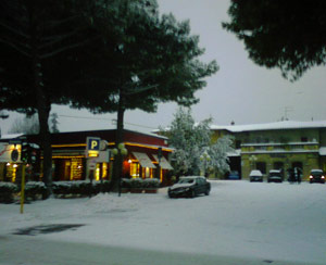 La Stazione di Certaldo ricoperta di neve